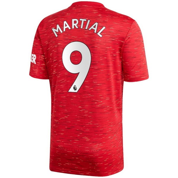 Camiseta Manchester United NO.9 Martial Primera Equipación 2020-2021 Rojo